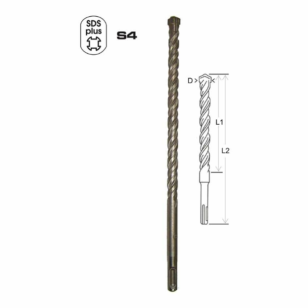 Picture of SDS Plus Concrete Drill Bits (New Head) SDSP-040110