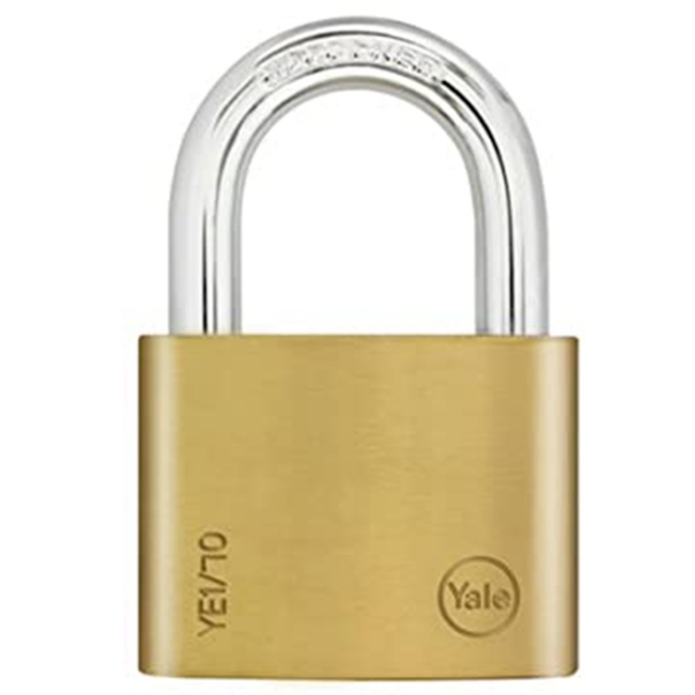 Picture of Yale YE1/70/137/1, Essential Series Indoor Brass Padlock 70mm, YE1701371