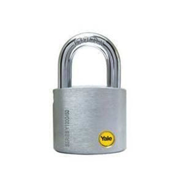 Picture of Yale Y120/50/127/1, Solid Brass Body Padlock, Satin Chrome 50mm, Y120501271