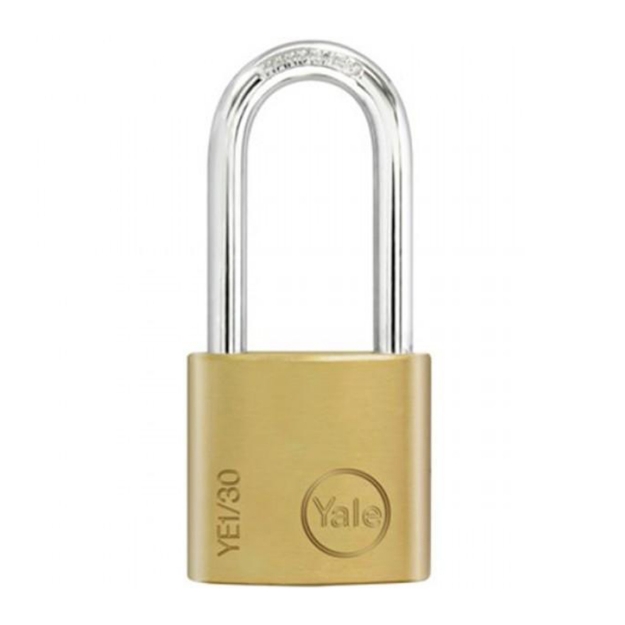 Picture of Yale YE1/30/132/1, Long Shackle Brass Padlock, YE1301321