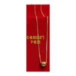 Picture of 18K Saudi Gold Necklace with Pendant, Chain 0.83g, Pendant 0.15g, Size 18", 2805N3