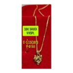 Picture of 18K Saudi Gold Necklace with Pendant, Chain 0.83g, Pendant 0.15g, Size 18", 2805N3