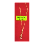 Picture of 18K Saudi Gold Necklace with Pendant, Chain 1.0g, Pendant 0.32g, Size 16", 2805N4H