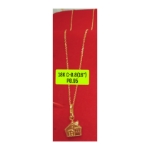 Picture of 18K Saudi Gold Necklace with Pendant, Chain 1.0g, Pendant 0.32g, Size 16", 2805N4H