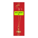 Picture of 18K Saudi Gold Necklace with Pendant, Chain 1.05g, Pendant 0.5g, Size 16", 2805N4S1