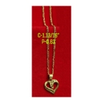 Picture of 18K Saudi Gold, Necklace with Pendant, Chain 0.88g, Pendant 0.38g, Size 18", 2805NH2