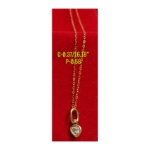 Picture of 18K Saudi Gold Necklace with Pendant, Chain 0.37g, Pendant 0.57g, Size 16", 18", 2805NCS