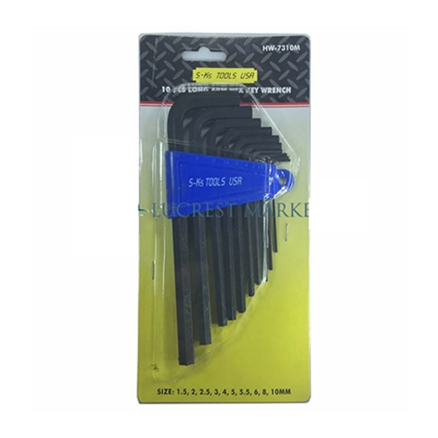 Picture of S-Ks Tools USA Long Arm Allen Wrench Set (Black), HW-7310M