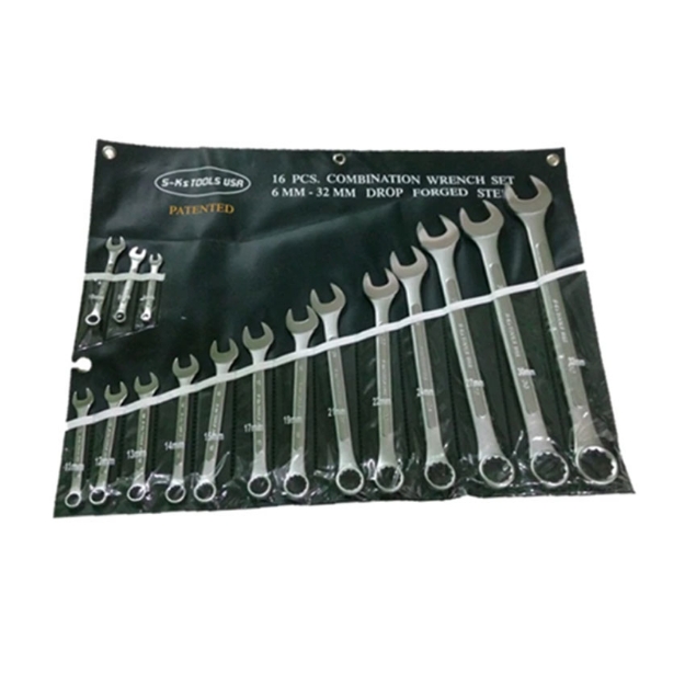 Picture of S-Ks Tools USA 16Pcs Heavy Duty Combination Wrench Set-Inches Size, SKSCWSA16