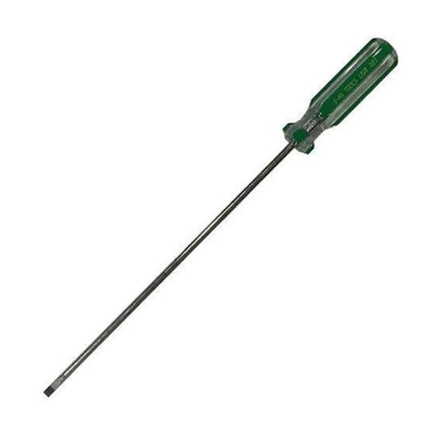 Picture of S-Ks Tools USA Slotted Screwdriver (Green/Silver) No. 106 5/16"Round CRV Magnetic Tip-Price per Dozen, CRV-No. 106 5/16"