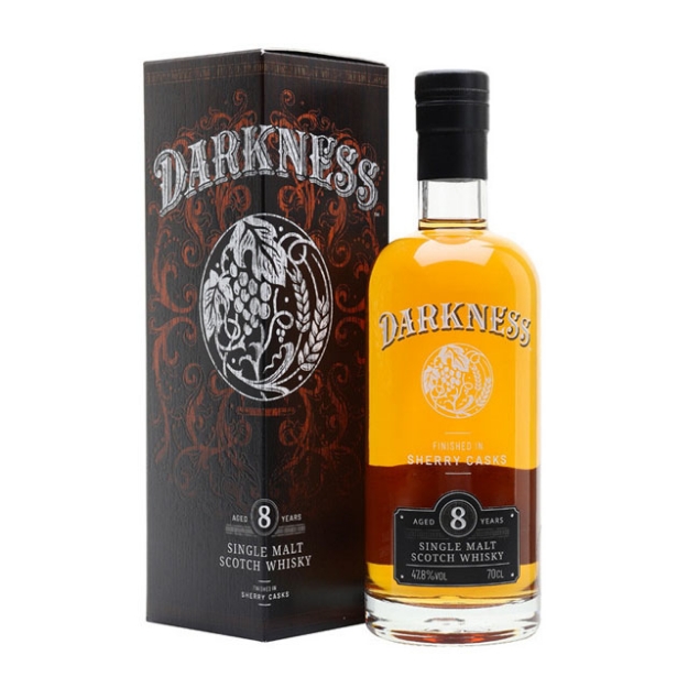 Picture of Darkness 8 Year Old Sherry Cask Finish Single Malt Whiskey 700 ml, DARKNESS8SHERRY