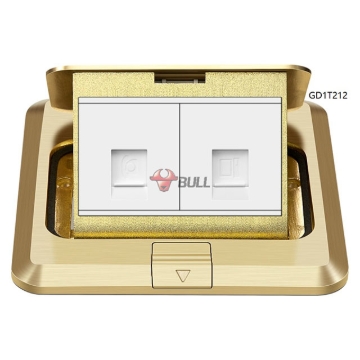 Picture of Bull Telephone and Computer Floor Socket (White), GD1T212