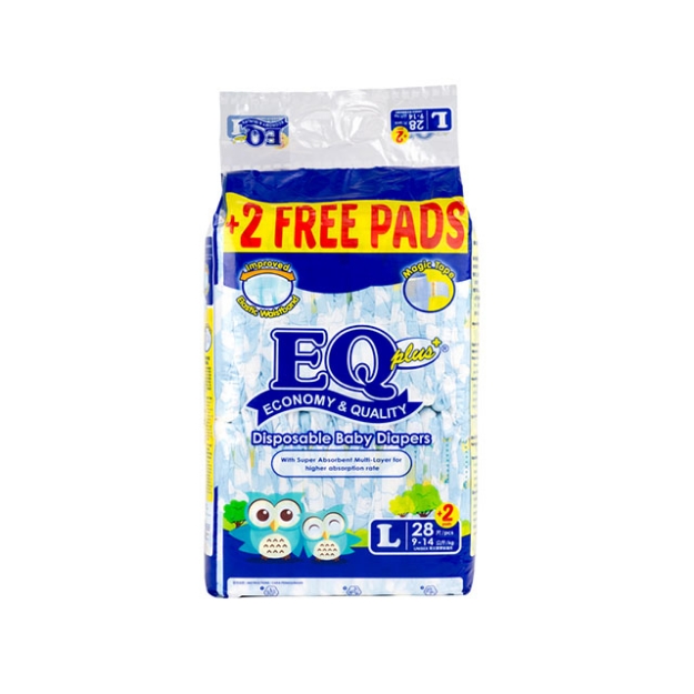 Picture of EQ Diaper Plus Large 28+2's, EQ012AY