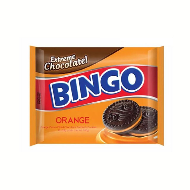 Picture of Bingo Chocolate Cookie (Orange, Double Chocolate, Vanilla) 28g 10 packs, BIN01