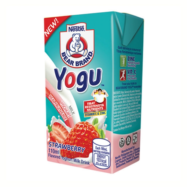 Picture of Nestle Bearbrand Yogu Strawberry 110 ml, BEA34