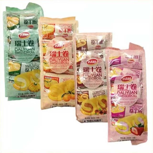 Picture of Daliyuan Swiss Roll，flavor(Chocolate, strawberry, orange juice, banana) 200g,1 pack, 1*16 pack