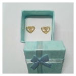 Picture of 18K -  Saudi Gold Jewelry Heart Channel Earrings