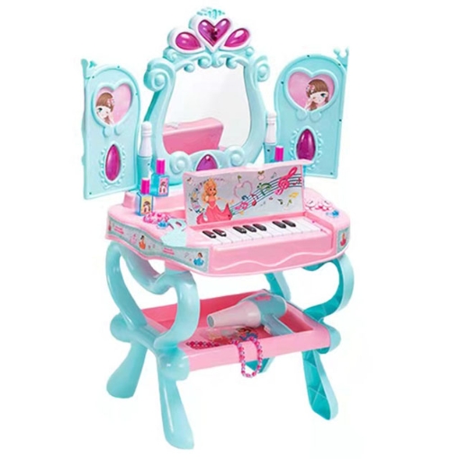 Picture of Girl's Intelligent Induction Piano Dresser with Makeup Game Set, GIIPD