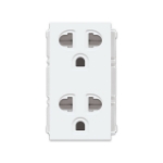 Duplex Universal Outlet with Ground & Shutter