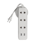 3 Gang Universal Extension Cord with 2 USB Ports