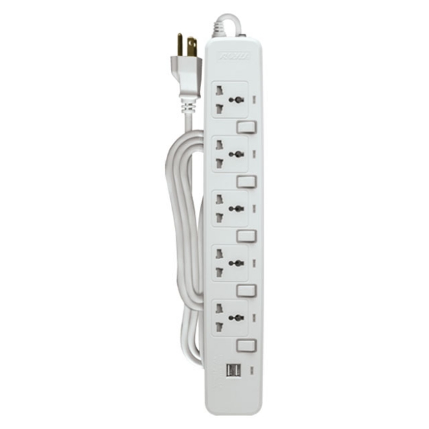 Individual Switches and 2 USB Ports (White)