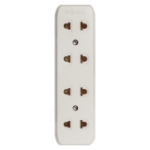 4 Gang Universal Outlet (White)