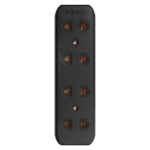 4 Gang Universal Outlet (Black)