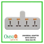 Omni Multiple Socket Extension 3&4 Gang Wall Universal Adapter with Individual Switch & Power Indicator