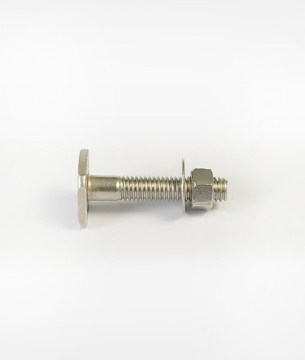 304 Stainless SQ. Head Bolt w/Nut & FW