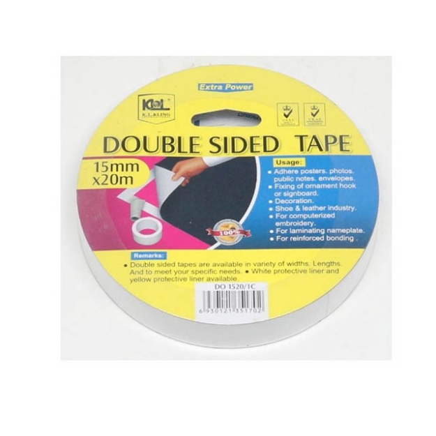 Picture of KL & Ling KIDO1520/1C Double Sided Tape 15mm X 20m White-KISMO118