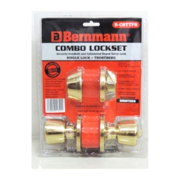 Picture of BERNMANN Trostberg+H800PB Double Deadbolt Lock B-CDTTPB