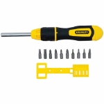 Picture of Stanley Multi Bit Screwdriver Set With Precision Bi Material 09PCS. -ST68070