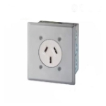 Picture of Flush Mount Power Receptacle with Stainlles Plate & Box, WH941/SL