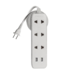 Picture of 3 Gang Universal Extension Cord with 2 USB Ports, REDEC123/W