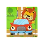 Picture of Wooden puzzle pieces children's puzzle pieces Wooden Animal Kindergarten Early Education