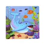 Picture of Wooden puzzle pieces children's puzzle pieces Wooden Animal Kindergarten Early Education