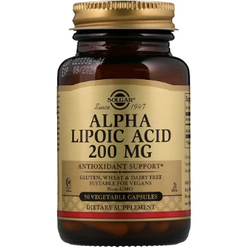Picture of Solgar Alpha Lipoic Acid 200mg 50 Capsules