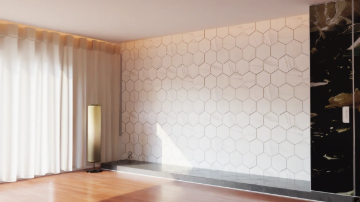 Picture of HOMER SA TILE 29.2X25.4X0.33CM HONEYCOMB WHITE